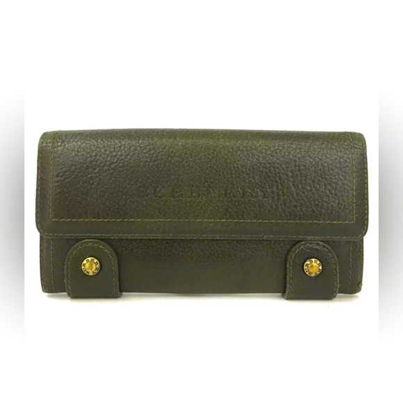 Burberry Embossed Pebbled Leather with Nova Check Interior Long Wallet - Picture 1 of 11